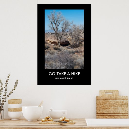 GA EEN HIKE demotiverend poster IN (Keuken)