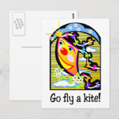 Ga een Kite 3 vliegen Briefkaart (Voorkant / Achterkant)