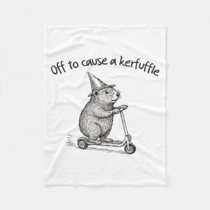 Ga een rel veroorzaken Grappige hamsterscooter Gro Fleece Deken