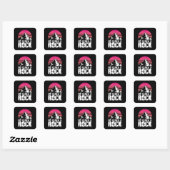 Ga een rots klimmen vierkante sticker (Vel)