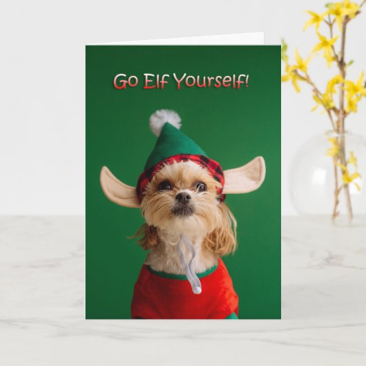 Ga Elf Yourself Kaart (Gele Bloem)