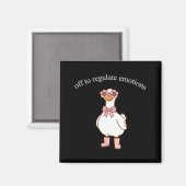 Ga emoties reguleren cute gans grappige meme magneet (Voorkant / Achterkant)