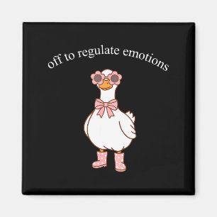 Ga emoties reguleren cute gans grappige meme magneet