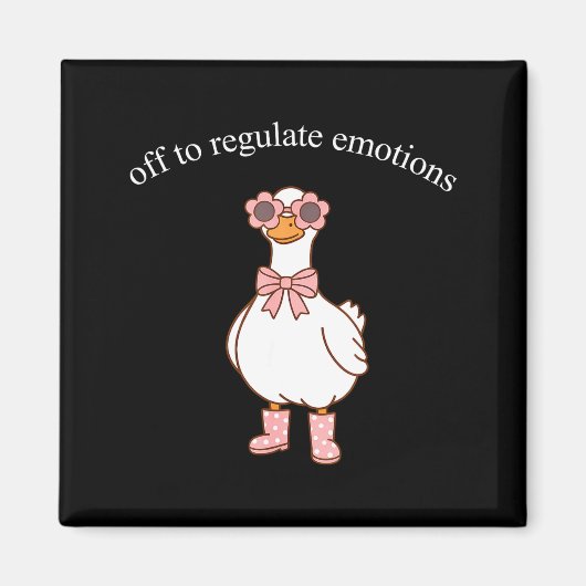 Ga emoties reguleren cute gans grappige meme magneet (Voorkant)