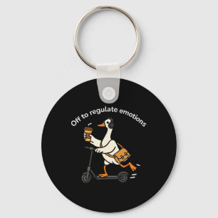 Ga Emoties Reguleren Funny Duck Mentale Gezondheid Sleutelhanger