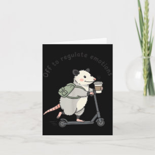 Ga emoties reguleren grappige opossum geestelijk kaart