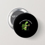 Ga emoties reguleren grappige schildpad geestelijk ronde button 5,7 cm (Voorkant /achterkant)