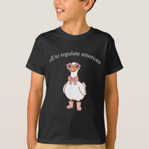 Ga emoties reguleren Knuffelachtige gans Grappige T-shirt