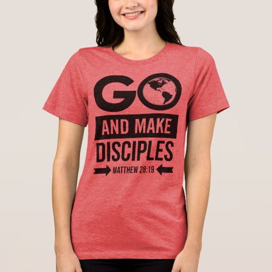 Ga En Discipelen Maken Tri-Blend Shirt (Voorkant)