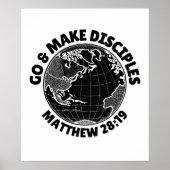 Ga en maak discipelen (Matteüs 28:19) Poster (Voorkant)