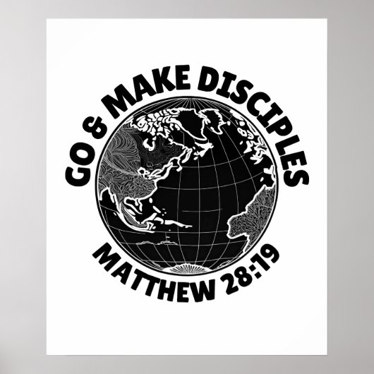 Ga en maak discipelen (Matteüs 28:19) Poster (Voorkant)