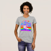 Ga er gewoon mee door! Rainbow Roller Schaats T-sh T-shirt (Voorkant volledig)