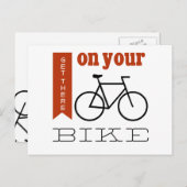 Ga er op je fiets aan. briefkaart (Voorkant / Achterkant)