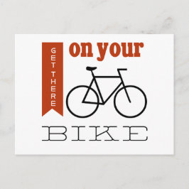Ga er op je fiets aan. briefkaart