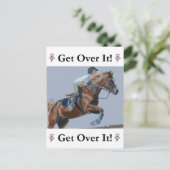 Ga er over! Horse Jumper Briefkaart (Staand voorkant)