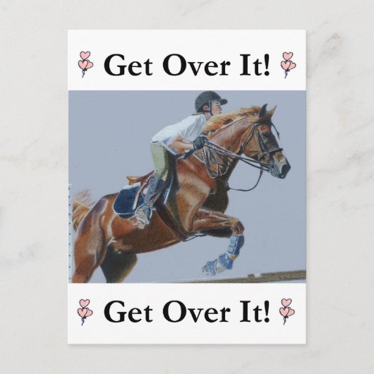 Ga er over! Horse Jumper Briefkaart (Voorkant)