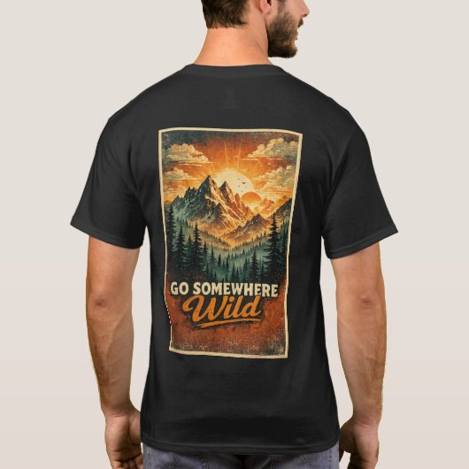 Ga ergens in het wild t-shirt (Achterkant)