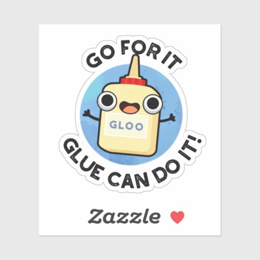 Ga ervoor dat Glue het grappig kan doen Sticker (Vel)