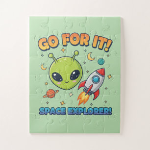 Ga ervoor! Ruimteverkenner - Schattig Buitenaards  Legpuzzel