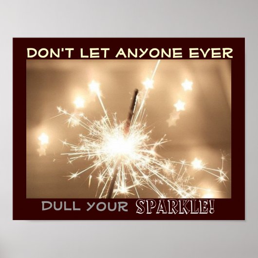 Ga Forth en Poster Sparkle met een Bericht (Voorkant)