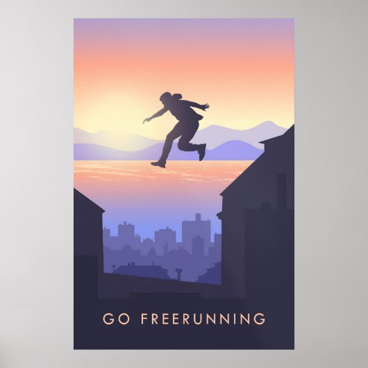 Ga Freerunning Reisposter Poster (Voorkant)