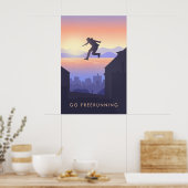 Ga Freerunning Reisposter Poster (Keuken)