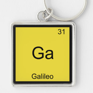 Ga - Galileo Grappig Chemie Element Symbool T-shir Sleutelhanger