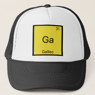 Ga - Galileo Grappig Chemie Element Symbool T-shir Trucker Pet