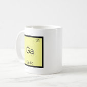 Ga - Garlic Funny Chemistry Element Symbol T-Shirt Koffiemok (Voorkant links)