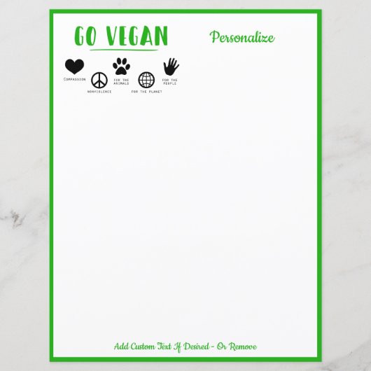 Ga Gegroen Citaat Groen Gepersonaliseerd het Schri (Voorkant)