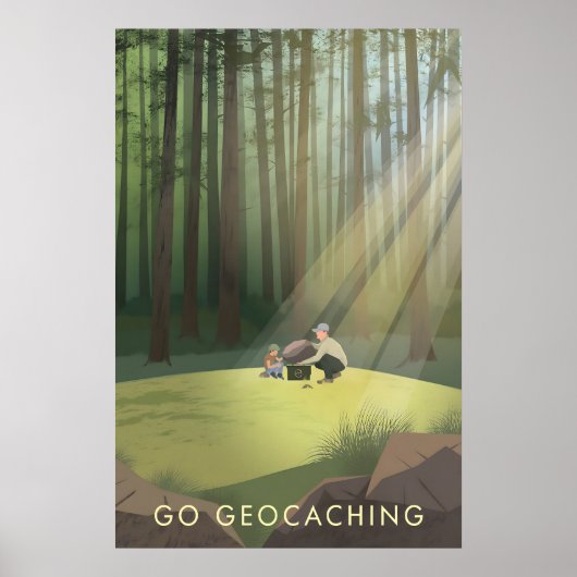 Ga Geocaching Reisposter Poster (Voorkant)