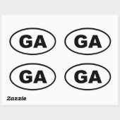GA Georgia Ovale Sticker (Vel)