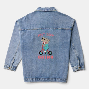 Ga gewoon door met de Schattigee Hippo-fiets Denim Jacket