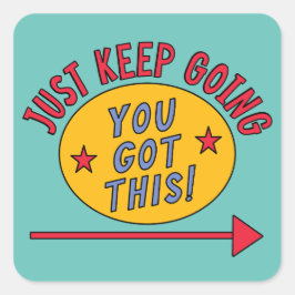 Ga gewoon door vierkante sticker