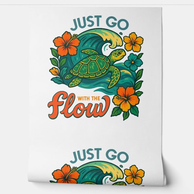 Ga gewoon met de Flow Turtle Behang (Afrollen)