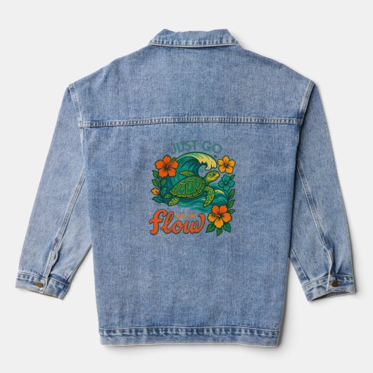 Ga gewoon met de Flow Turtle Denim Jacket (Achterkant)