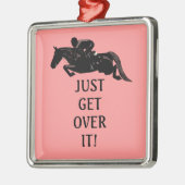 Ga gewoon over het paard springen metalen ornament (Links)