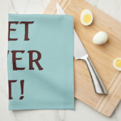 Ga gewoon over het paard springen theedoek (Quarter Fold)