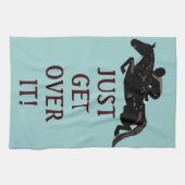 Ga gewoon over het paard springen theedoek (Horizontaal)