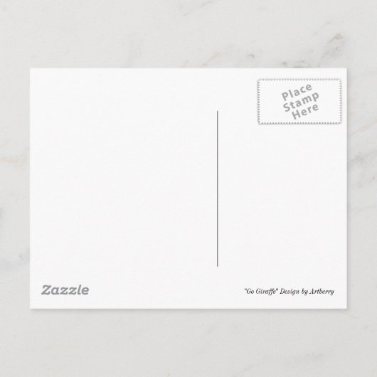 Ga Giraffe Briefkaart (Achterkant)