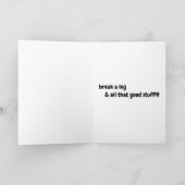 Ga Girl, Veel Succes! Kaart (Binnen)