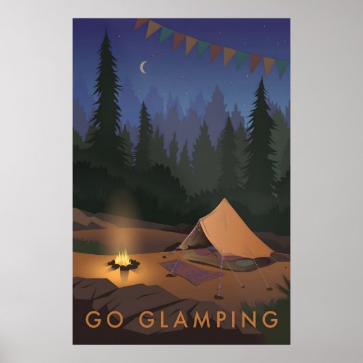 Ga Glamping Reisposter Poster (Voorkant)