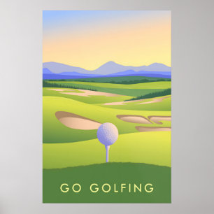 Ga Golfen Reisposter Poster
