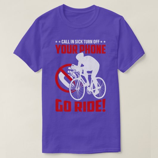 Ga grappige fiets rijden t-shirt (Design voorkant)