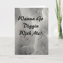Ga graven in het zand met mij Wenskaart