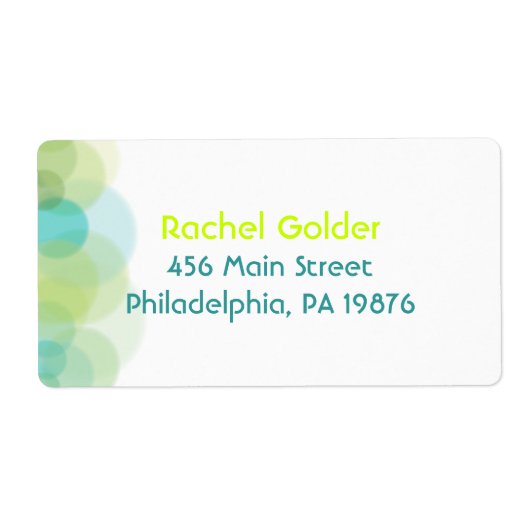 GA GREEN Bar Bat Mitzvah Uitnodigingslabel Etiket (Voorkant)