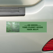 GA GREEN Bumpersticker (Op auto)