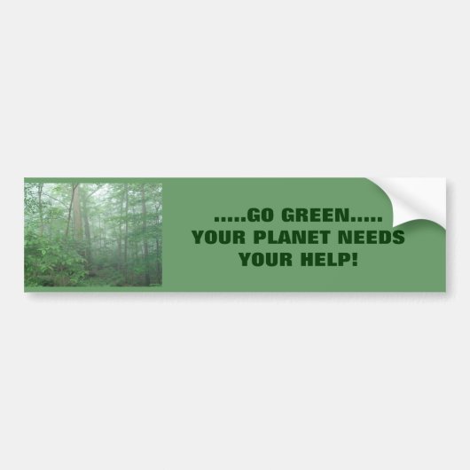 GA GREEN Bumpersticker (Voorkant)