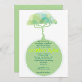 GA GREEN EARTH Bar Bat Mitzvah Uitnodiging (Voorkant / Achterkant)