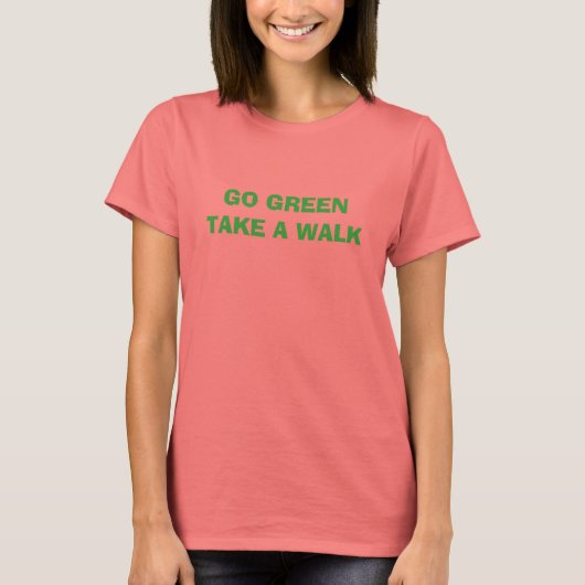 GA GREEN NAAR EEN WALK T-SHIRT (Voorkant)